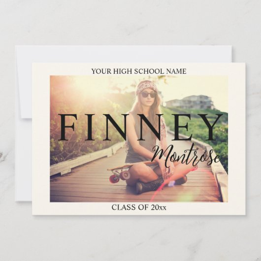 Moderne 2 Faire-part de diplôme photo (Devant)