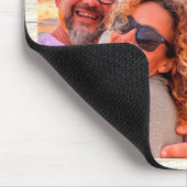 Moderne 2-foto Collage Custom Monogram Muismat (Hoek)