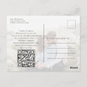 Moderne 2 foto Eenvoudige Minimalistische QR-code Briefkaart (Achterkant)