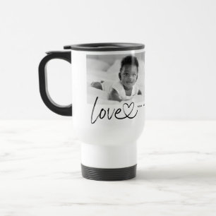 Moderne 2 foto script liefde reisbeker