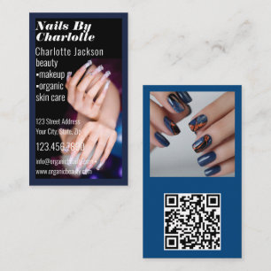 Moderne 2 foto typografie Nail Artiest Visitekaartje