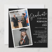 Moderne 2 fotogreep | Afstudeerpartij Aankondiging (Voorkant)