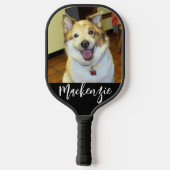 Moderne 2 Foto's - Collage Script Name Aangepaste Pickleball Paddle (Achterkant)