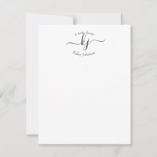 Moderne 2 Initiales Monogrammes Cartes de notes pe
