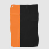 Moderne 2 kleuren | Pompoen en zwart Golfhanddoek (Voorkant)