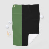 Moderne 2 kleuren | Varenblad en zwart Golfhanddoek (Insitu)