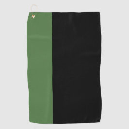 Moderne 2 kleuren | Varenblad en zwart Golfhanddoek