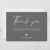 Moderne 2 Mariage photo Carte de remerciements (Dos)