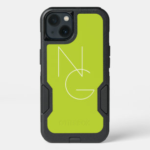 Moderne 2 overlappende Initialen   Lime Green