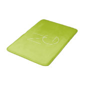 Moderne 2 overlappende Initialen | Lime Green Badmat (Gekanteld)