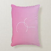 Moderne 2 overlappende Initialen | roze ombre Accent Kussen (Voorkant(Verticaal))