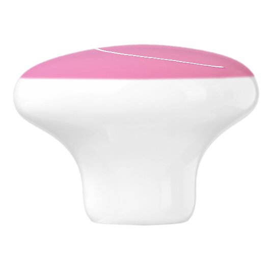 Moderne 2 overlappende initialen | Roze Ombre Keramische Knop (Zijkant)