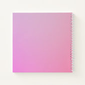 Moderne 2 overlappende Initialen | roze ombre Notitieboek (Achterkant)