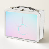 Moderne 2 overlappende Initialen | Turquoise Pink (Voorkant)