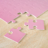 Moderne 2 overlappende Initialen | Turquoise Pink Legpuzzel (Zijkant)