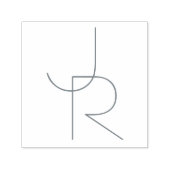 Moderne 2 overlappende Initialen Zelfinktende Stempel (Design)