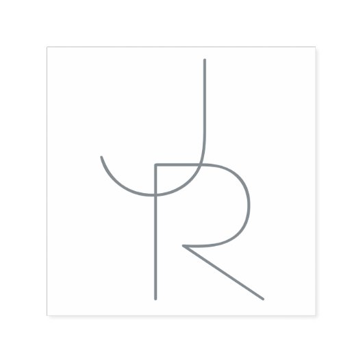 Moderne 2 overlappende Initialen Zelfinktende Stempel (Design)