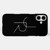 Moderne 2 overlappende Initialen | Zwart wit Case-Mate iPhone Case (Achterkant (horizontaal))