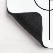 Moderne 2 overlappende Initialen | Zwart-wit Muismat (Hoek)