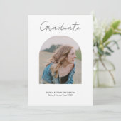 Moderne 2 Photo Arch Faire-part de graduation (Debout devant)
