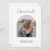 Moderne 2 Photo Arch Faire-part de graduation (Devant / Derrière)