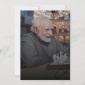 Moderne 2-Photo Célébration de la vie Invitation (Dos)