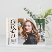 Moderne 2 photo Invitation faire-part de diplôme (Debout devant)