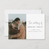 Moderne 2 photo simple faire-part de mariage (Devant)