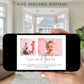 Moderne 2 Photos 1er Anniversaire Carte Amour et M