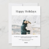 Moderne 2 Photos Carte de Noël de famille (Dos)