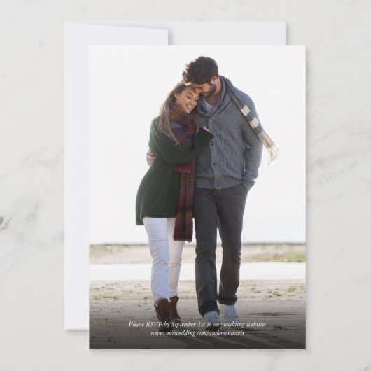 Moderne 2 Photos verticales Faire-part de mariage  (Dos)