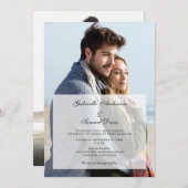 Moderne 2 Photos verticales Faire-part de mariage (Devant / Derrière)