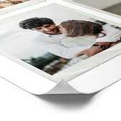 Moderne 2e Jubileum Custom Photo Collage Poster (Hoek)