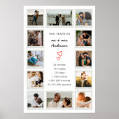 Moderne 2e Jubileum Custom Photo Collage Poster (Voorkant)