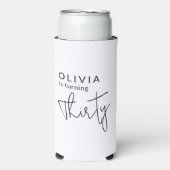 Moderne 30e 30 foto verjaardagsfeest Koelbox (Seltzer Voorkant)