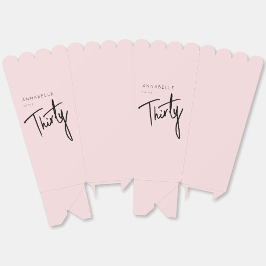 Moderne 30e dertigste dertigste verjaardag bedankdoosjes (Ongevouwen)