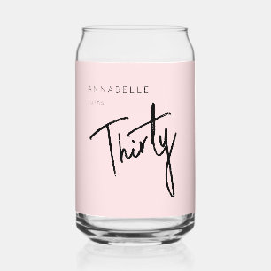 Moderne 30e dertigste dertigste verjaardag blikvorm glas