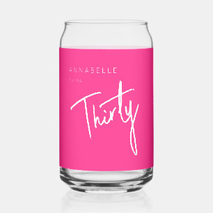 Moderne 30e dertigste dertigste verjaardag blikvorm glas