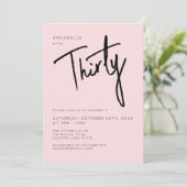 Moderne 30e dertigste dertigste verjaardag kaart (Staand voorkant)