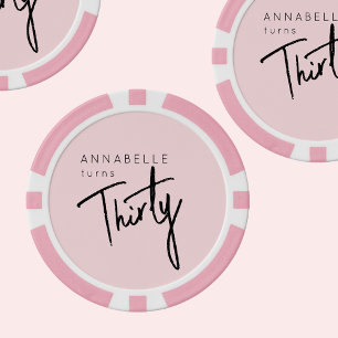 Moderne 30e dertigste dertigste verjaardag poker chips