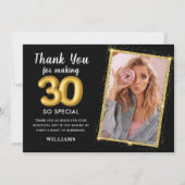 Moderne 30e verjaardag foto uitnodiging (Voorkant)