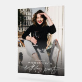 Moderne 30e verjaardag Party Fotoscript Typografie Acryl Bord (Hoek)