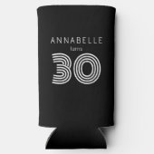 Moderne 30e verjaardag zwart (Achterkant)
