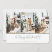 Moderne 3 Étoiles photo Joyeux Noël Carte (Devant)