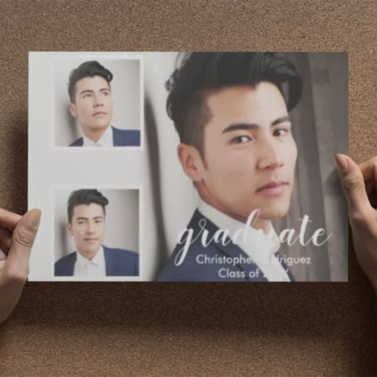 Moderne 3 Faire-part de diplôme photo