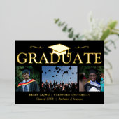 Moderne 3 Faire-part de diplôme photo (Debout devant)