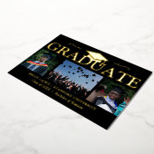 Moderne 3 Faire-part de diplôme photo (Rotation)