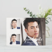 Moderne 3 Faire-part de diplôme photo (Debout devant)