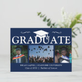 Moderne 3 Faire-part de diplôme photo (Debout devant)