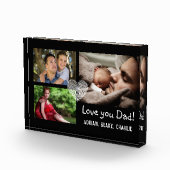 Moderne 3 foto-collage liefde je vader fotoblokken (Rechts)